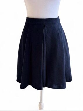 Sam Edelman Navy Circle Skirt with Pleats